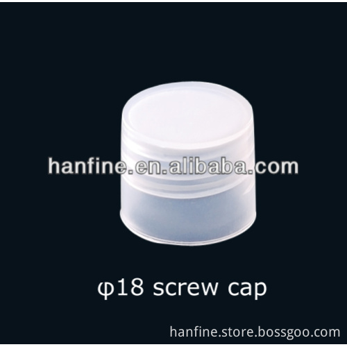 18mm Plastic Primary Color Cap For PET Cosmetic Bottle